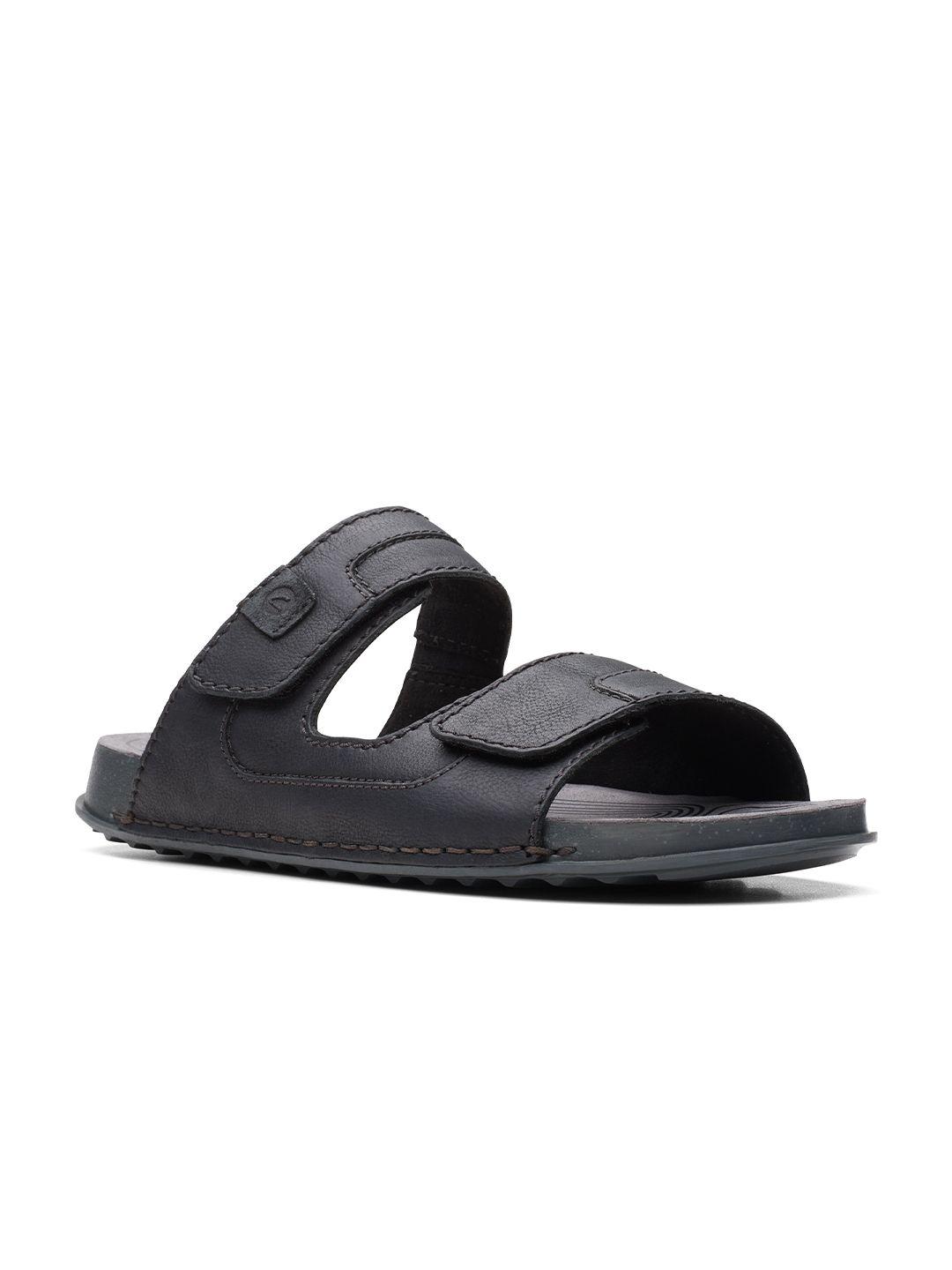 clarks men leather comfort sandals