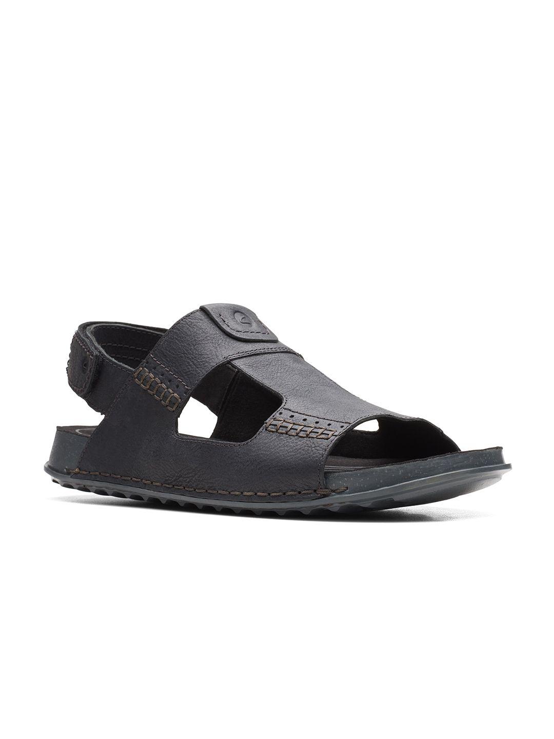 clarks men leather comfort sandals