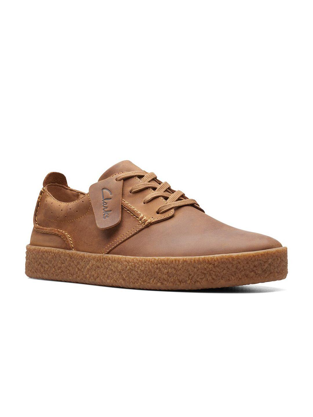 clarks men leather lace-up sneakers