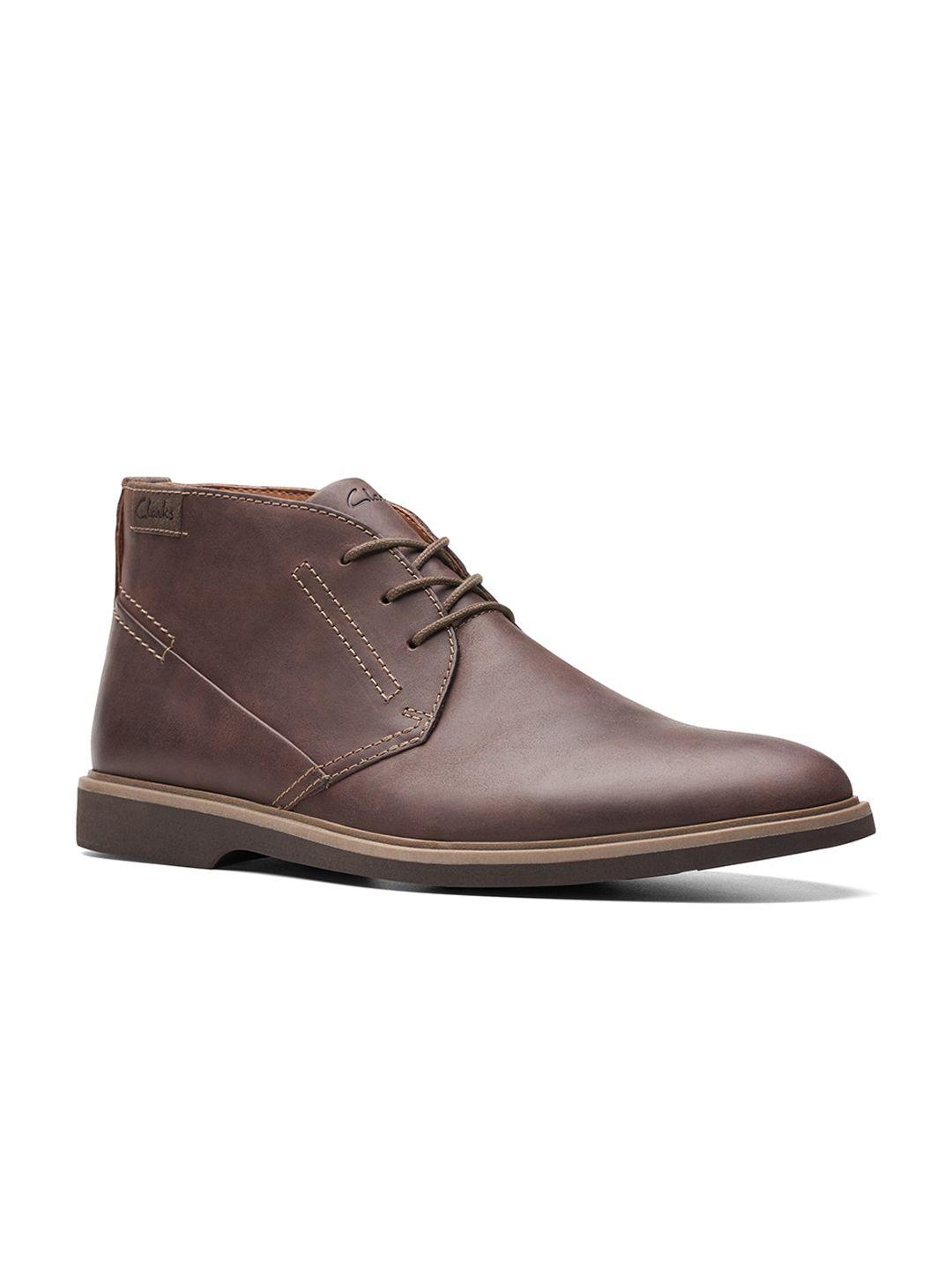 clarks men leather regular boots