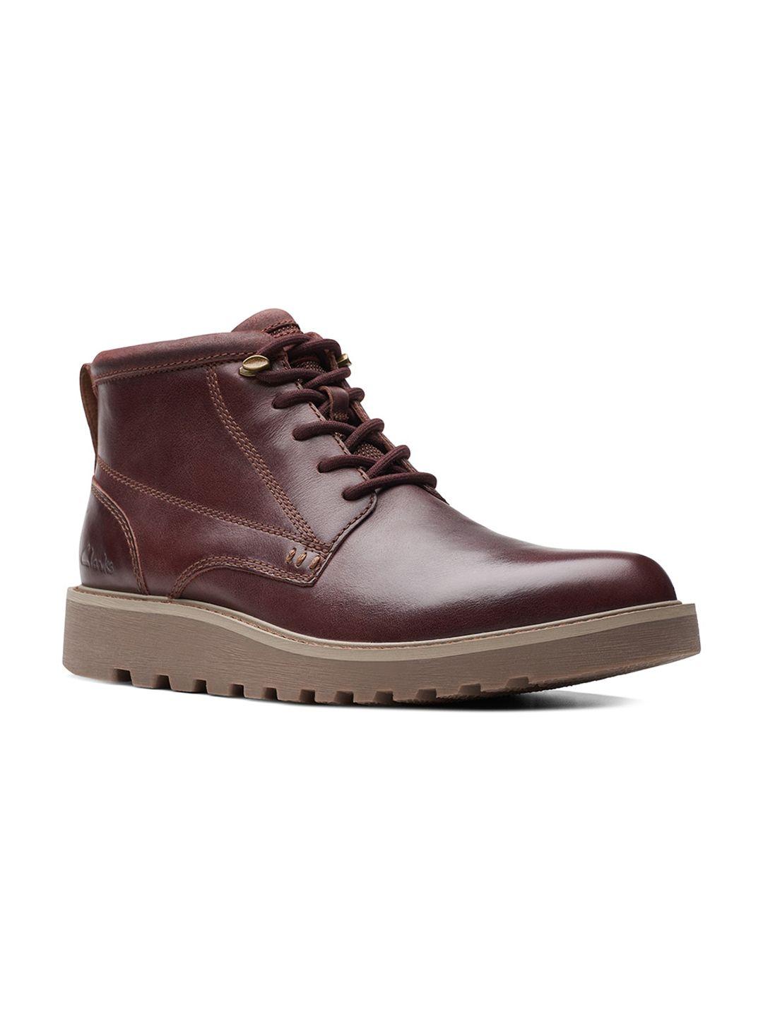 clarks men mid top leather regular boots