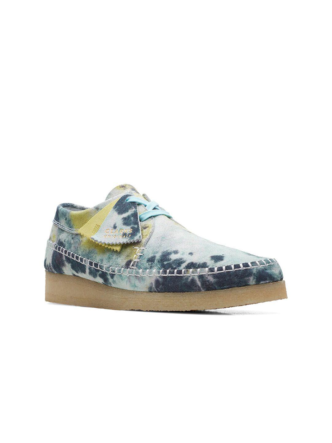 clarks men weaver printed suede sneakers