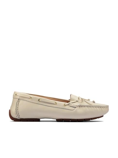 clarks women's c mocc boat2 off white boat shoes