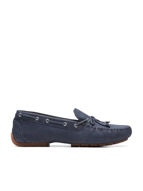 clarks women's navy boat shoes