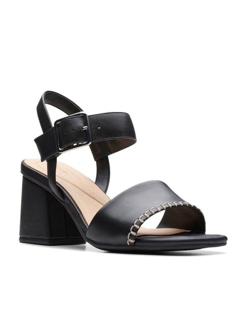 clarks women's siara65 black ankle strap sandals