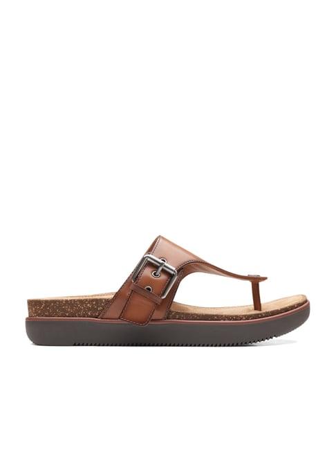 clarks women's tan thong sandals