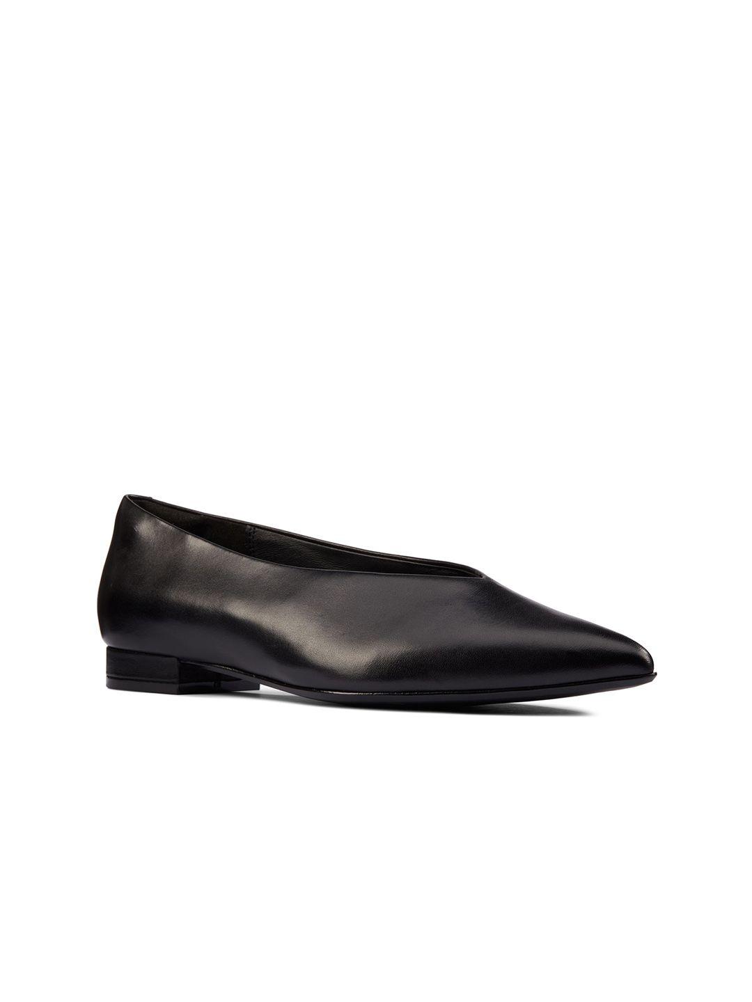 clarks women black ballerinas flats