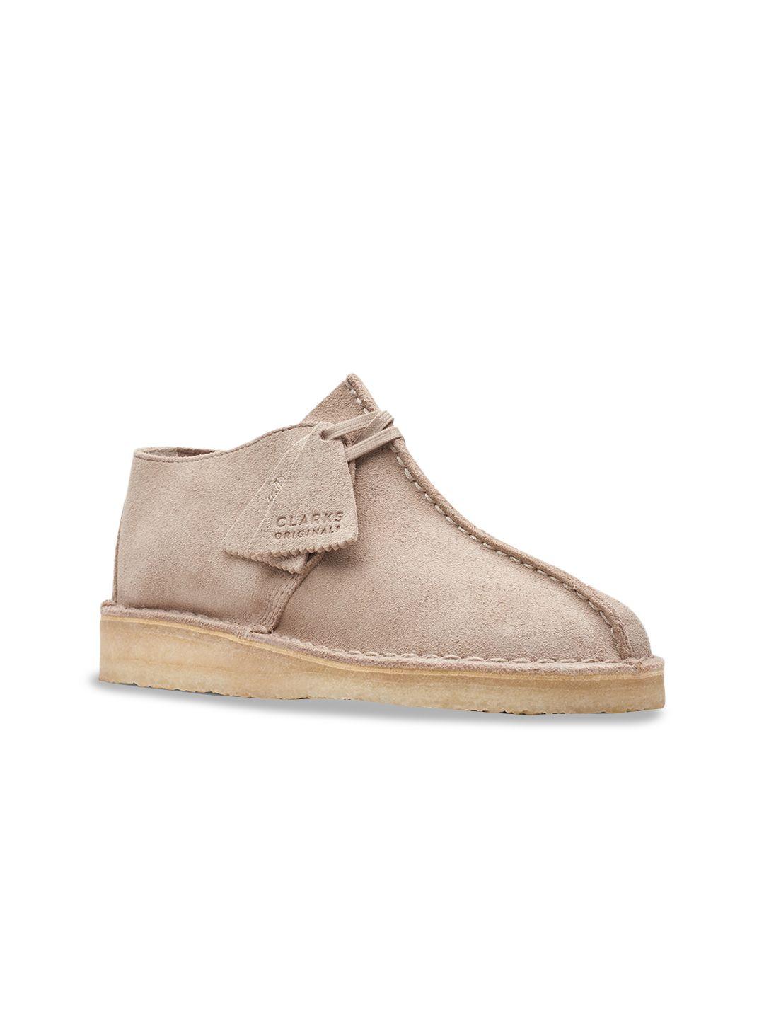 clarks women lace-up suede desert boots