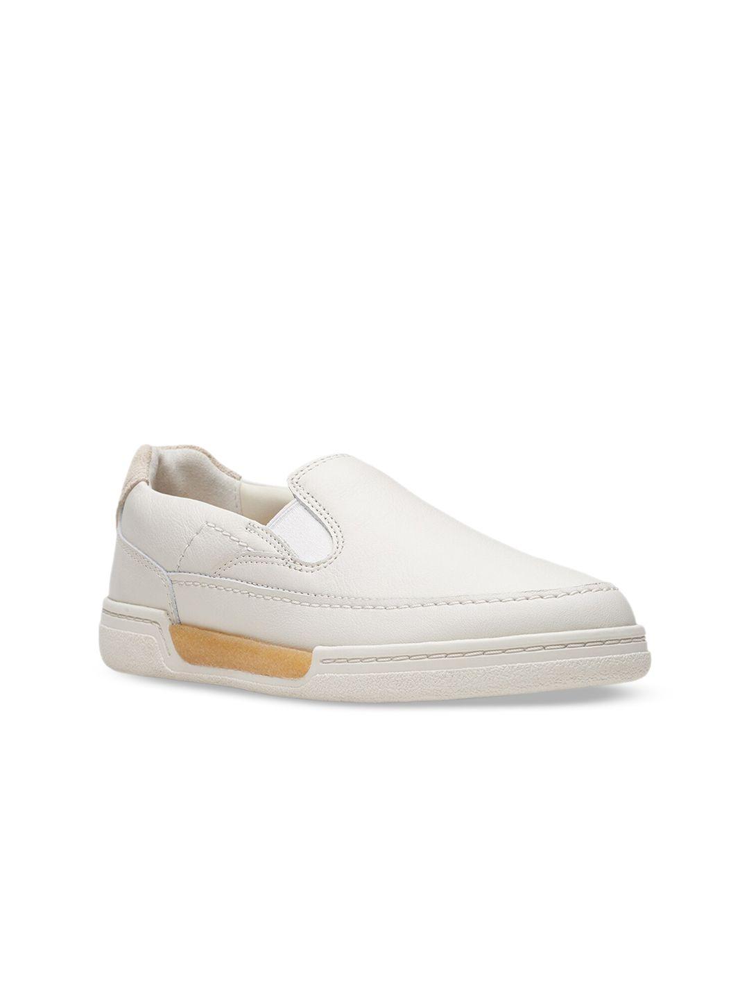 clarks women textured leather slip-on sneakers