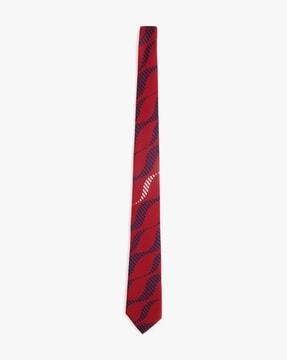 classic abstract tie with logo detailing