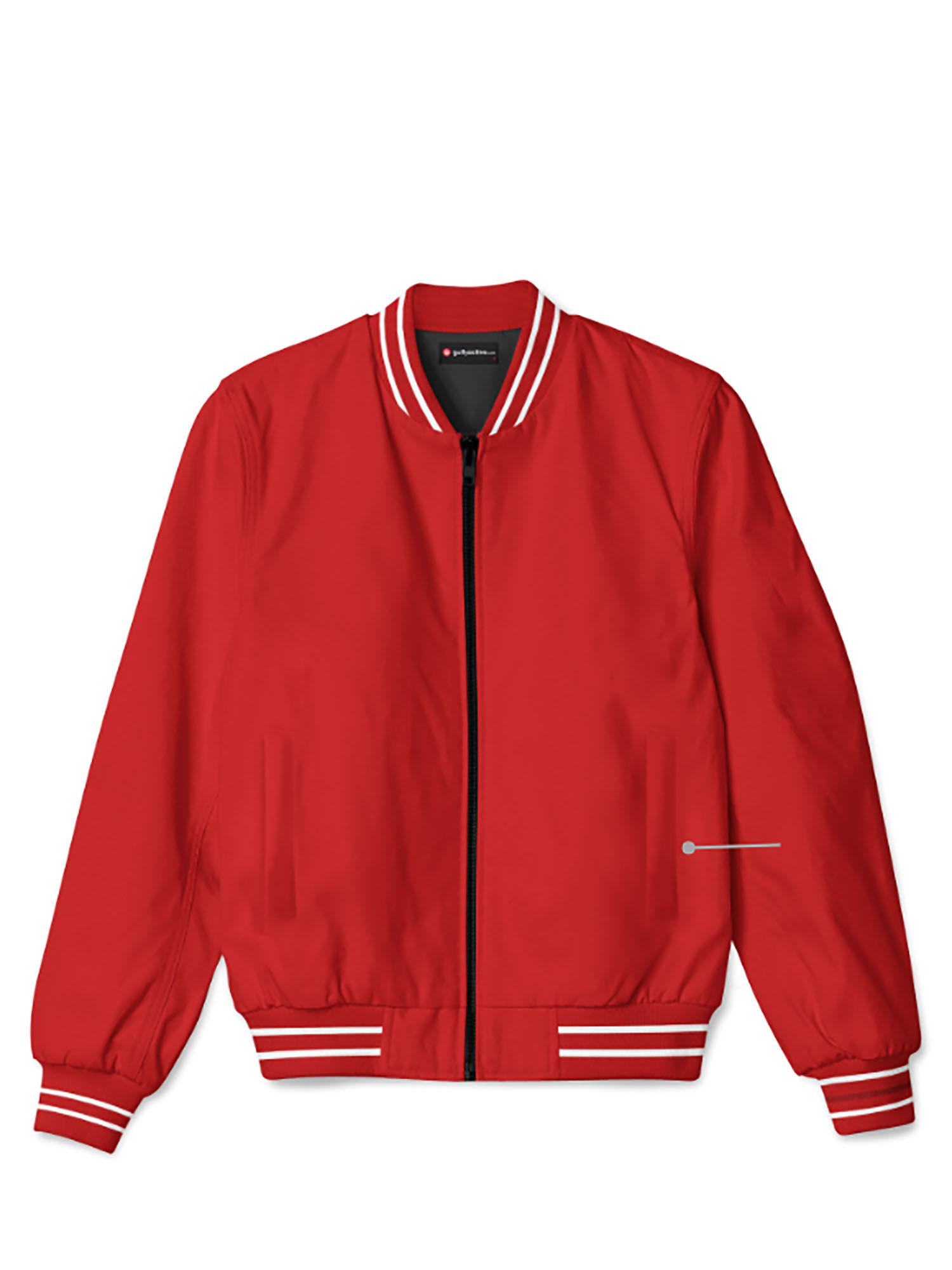 classic all season bomber jacket for men midnight scarlet red