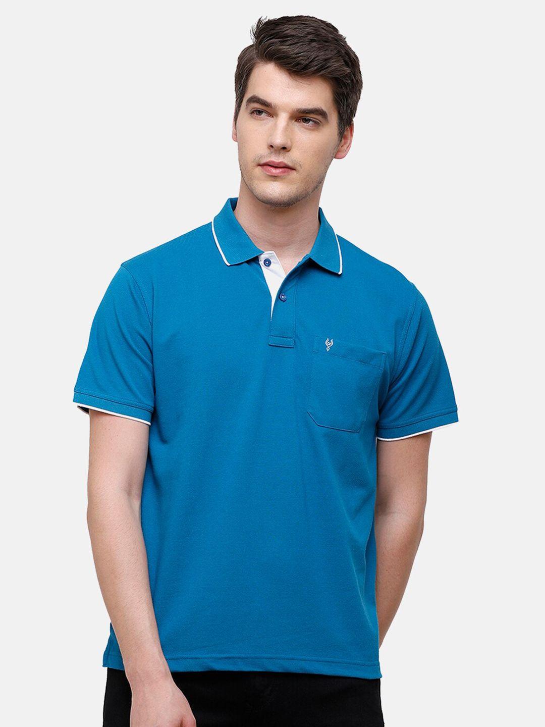 classic polo men blue polo collar  t-shirt
