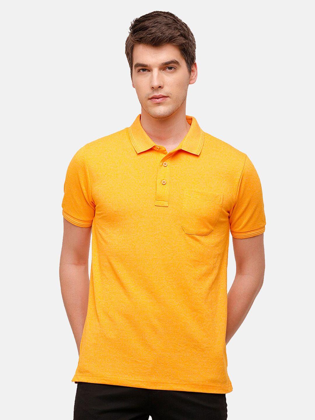 classic polo men mustard yellow polo collar t-shirt