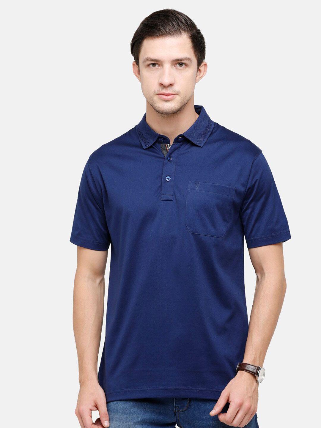 classic polo men navy blue polo collar t-shirt