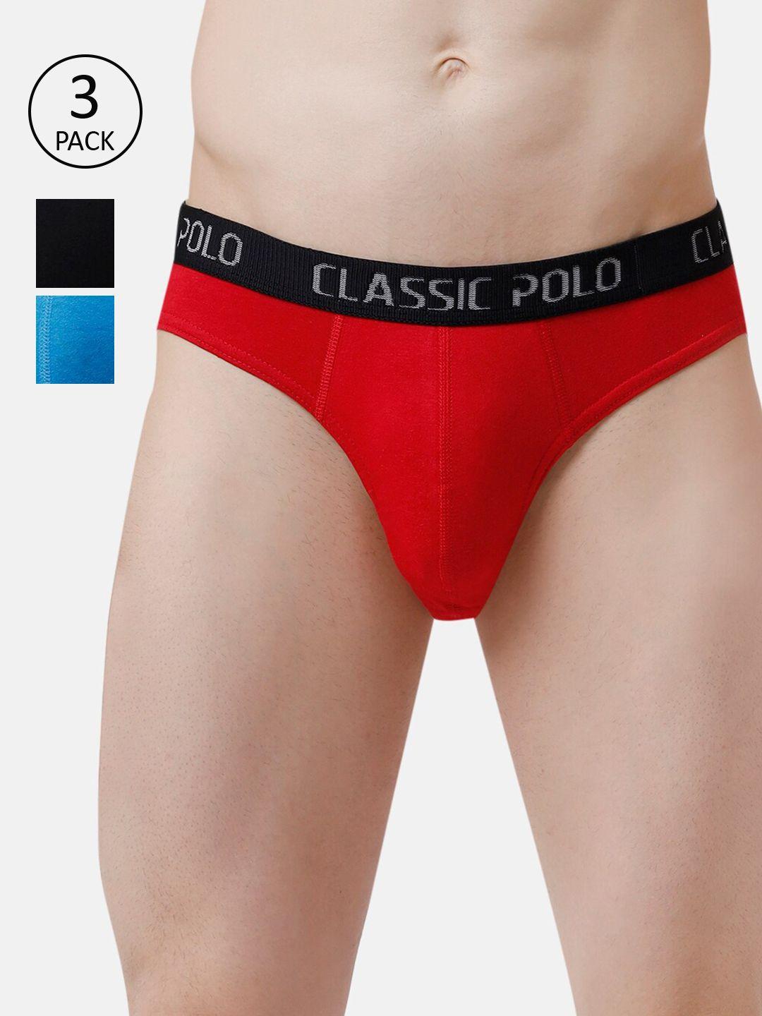 classic polo men pack of 3 men solid basic briefs