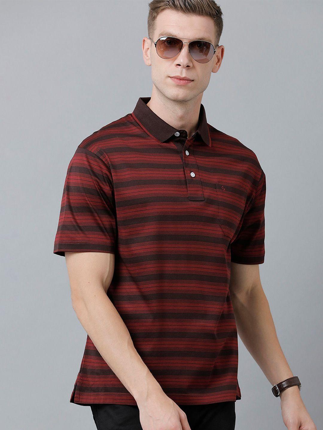 classic polo men striped polo collar cotton t-shirt