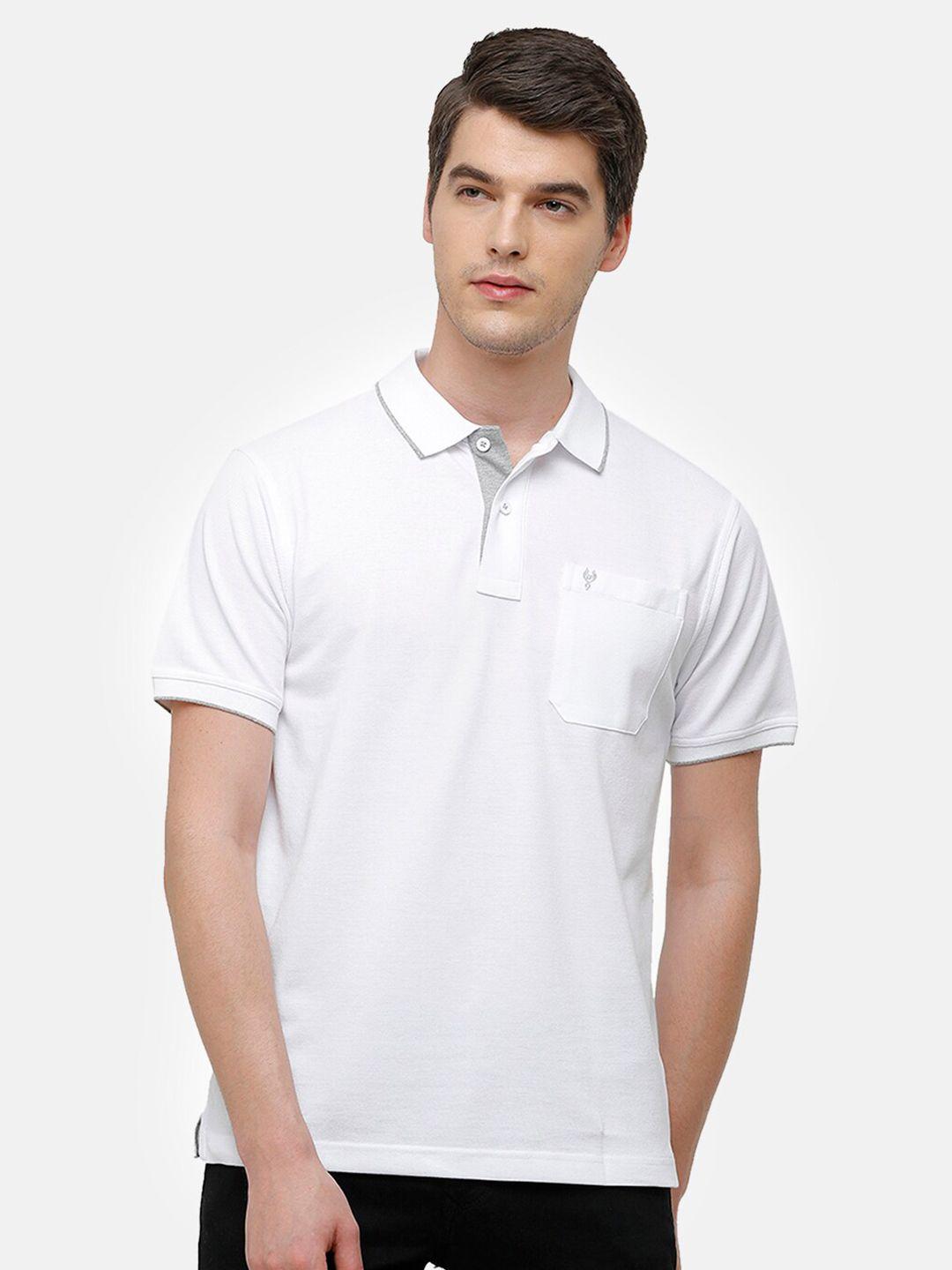 classic polo men white polo collar t-shirt