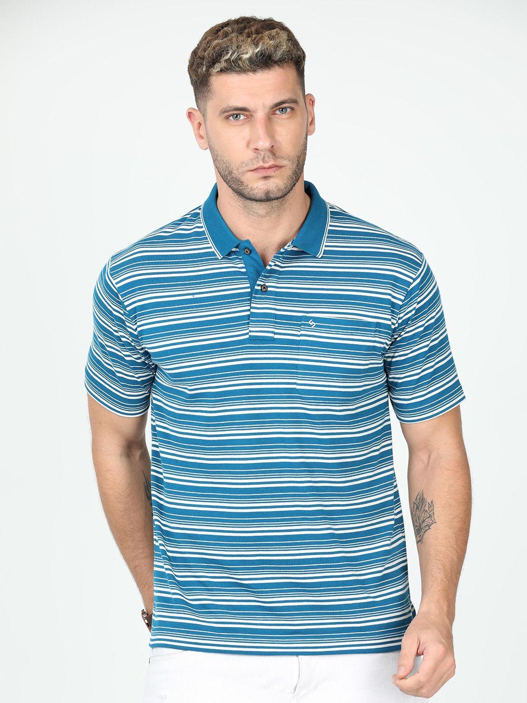 classic polo striped polo collar pure cotton t-shirt
