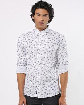 classic shoreditch print tailored fit shirt