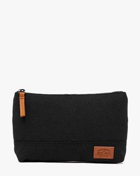 classic textured zip pouch