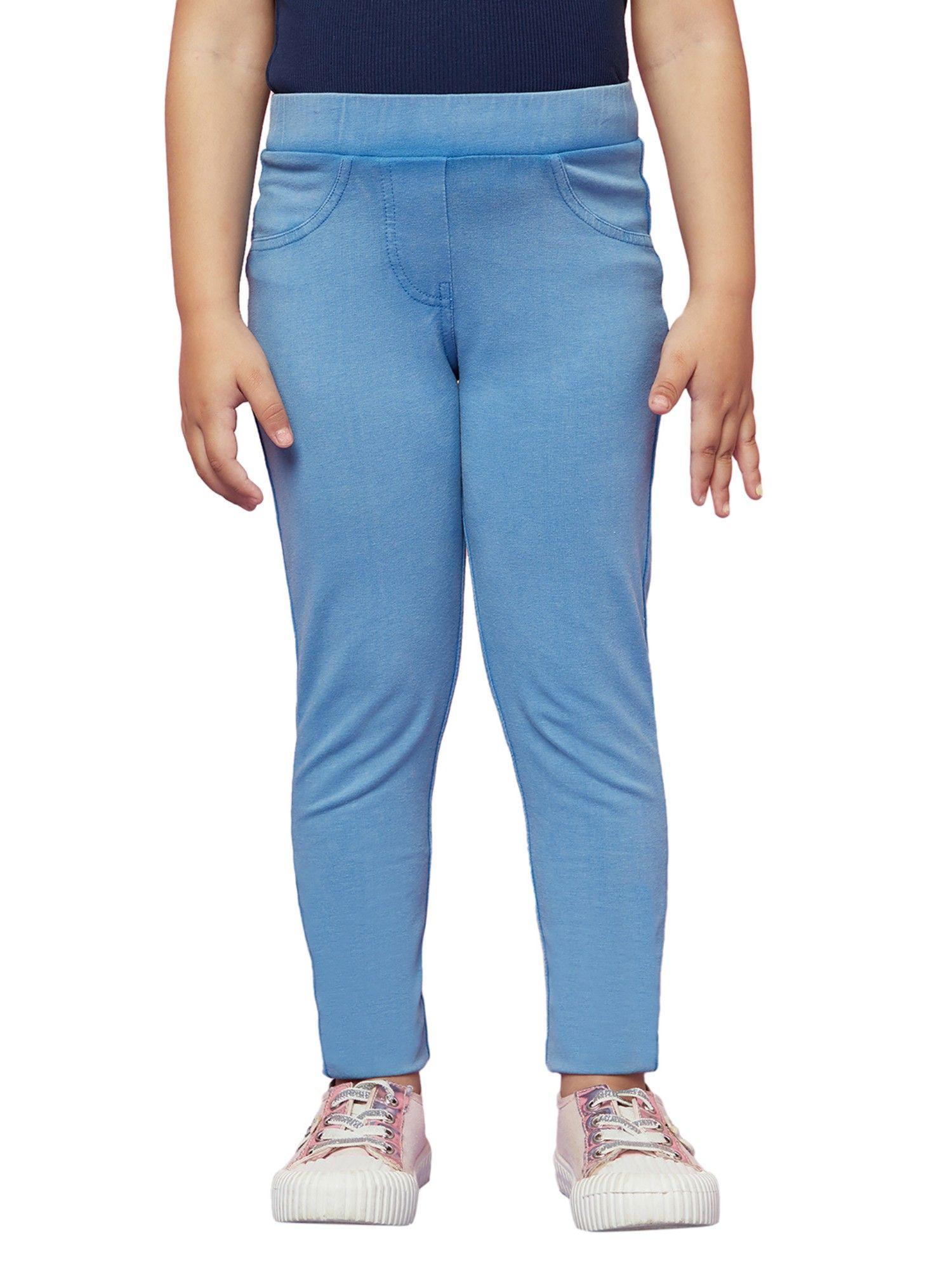 classic blue legging over washed blue