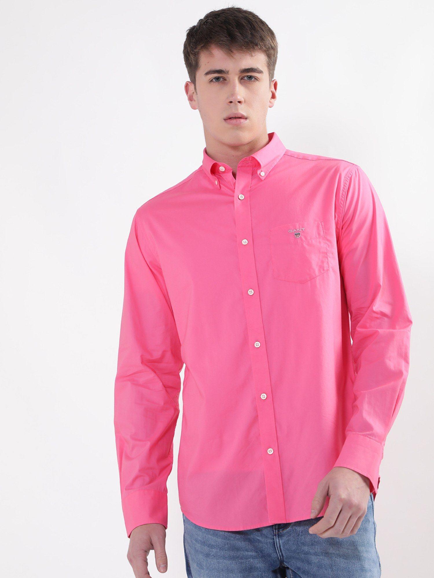 classic broadcloth button down collar opaque cotton casual shirt