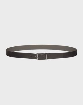 classic buckle reversible leather belt