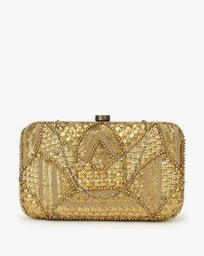 classic clutch with embellished detail