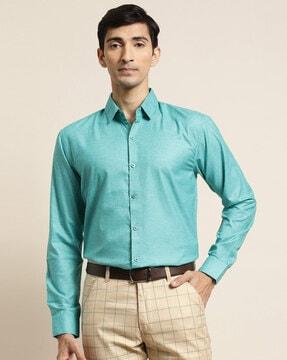 classic collar-neck  shirt