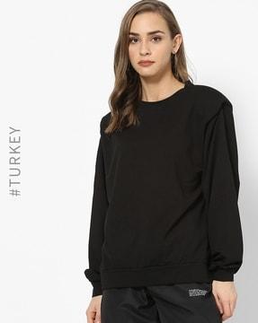 classic cotton crew-neck sweatshirt