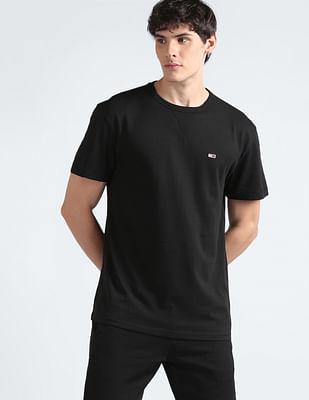 classic fit rib detail flag t-shirt