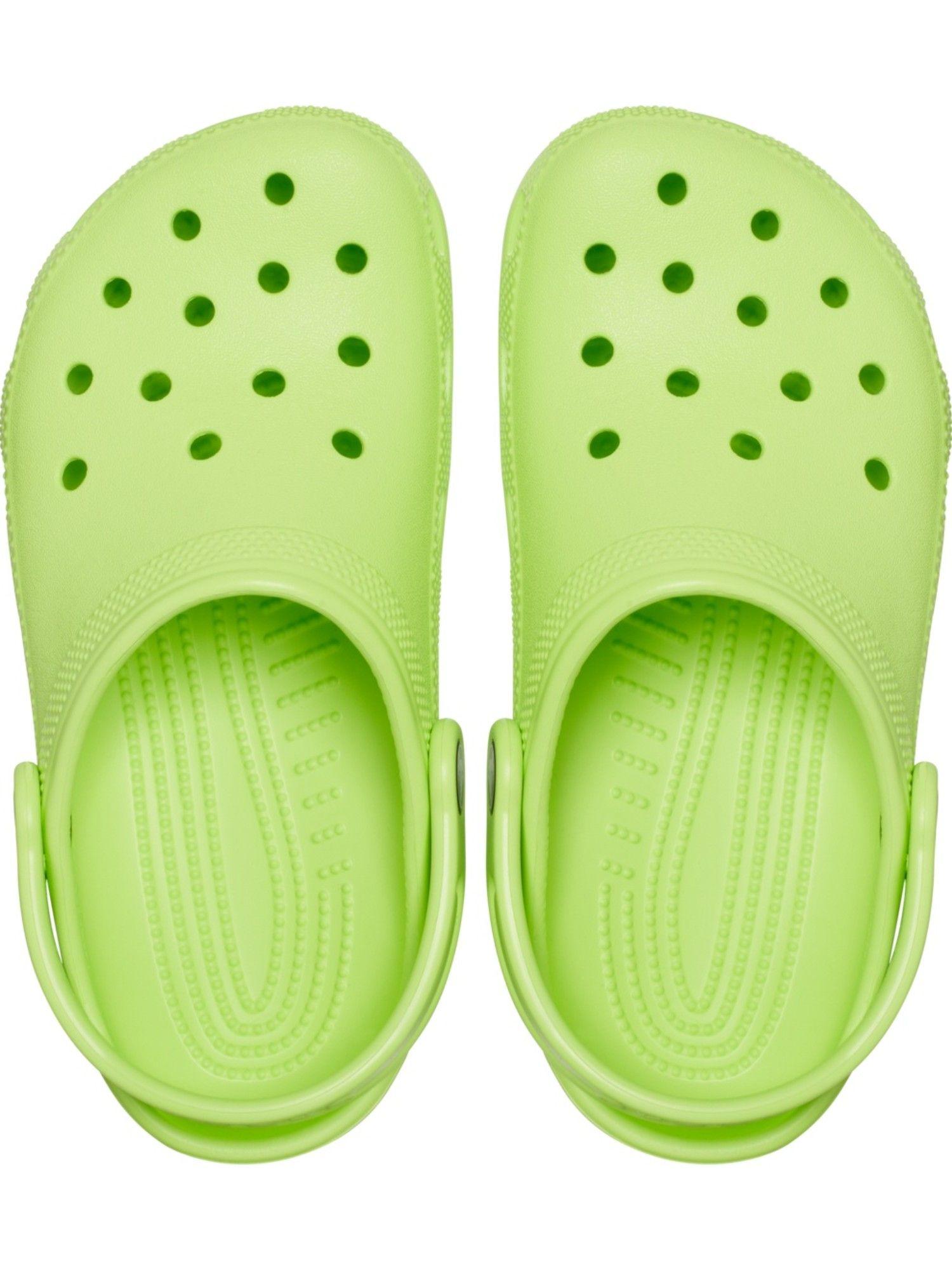 classic green kids clogs