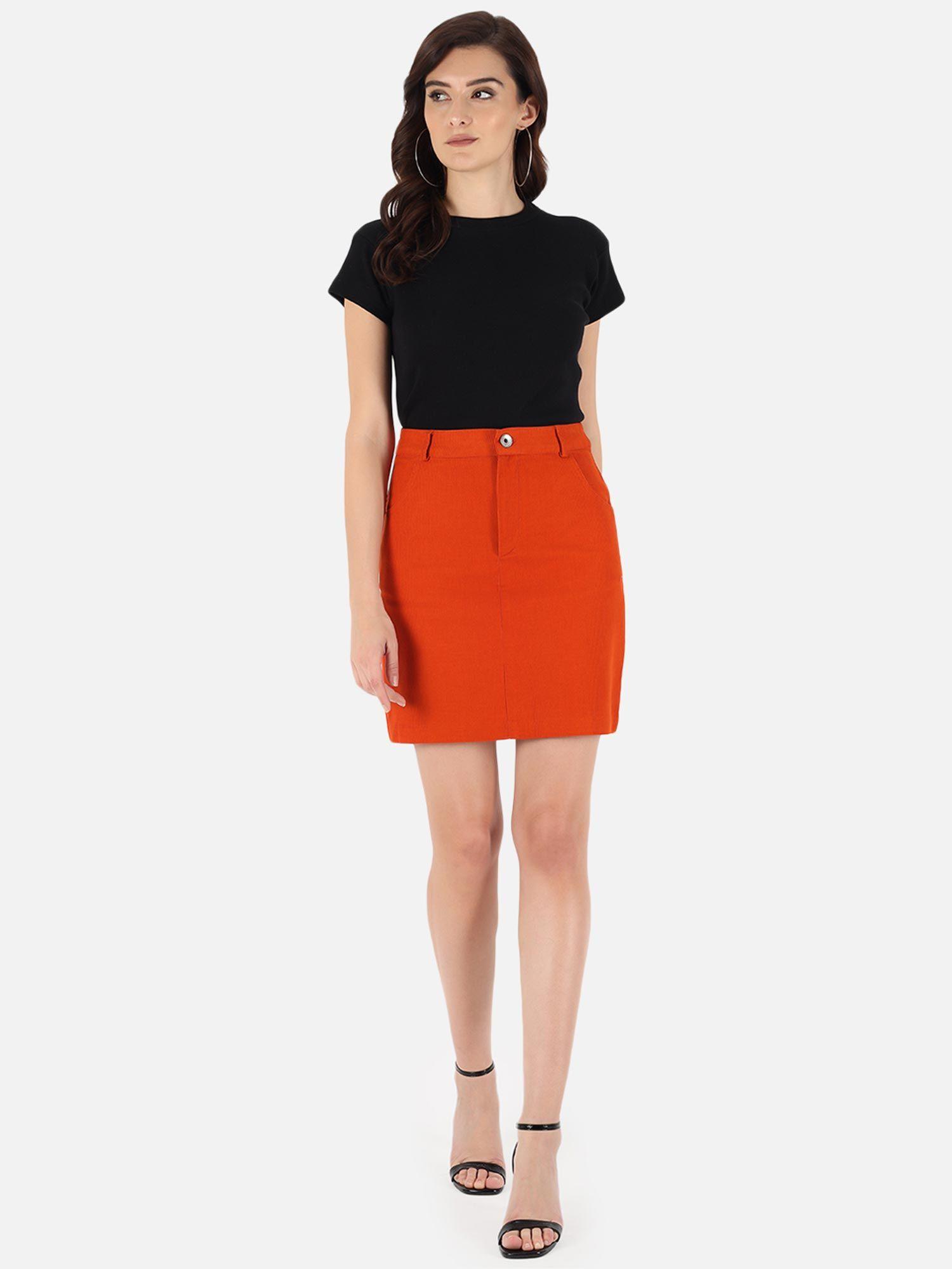 classic orange skirt