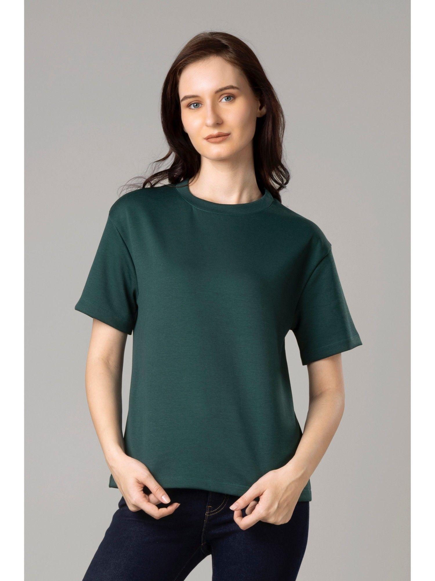 classic plain t-shirt for women - green