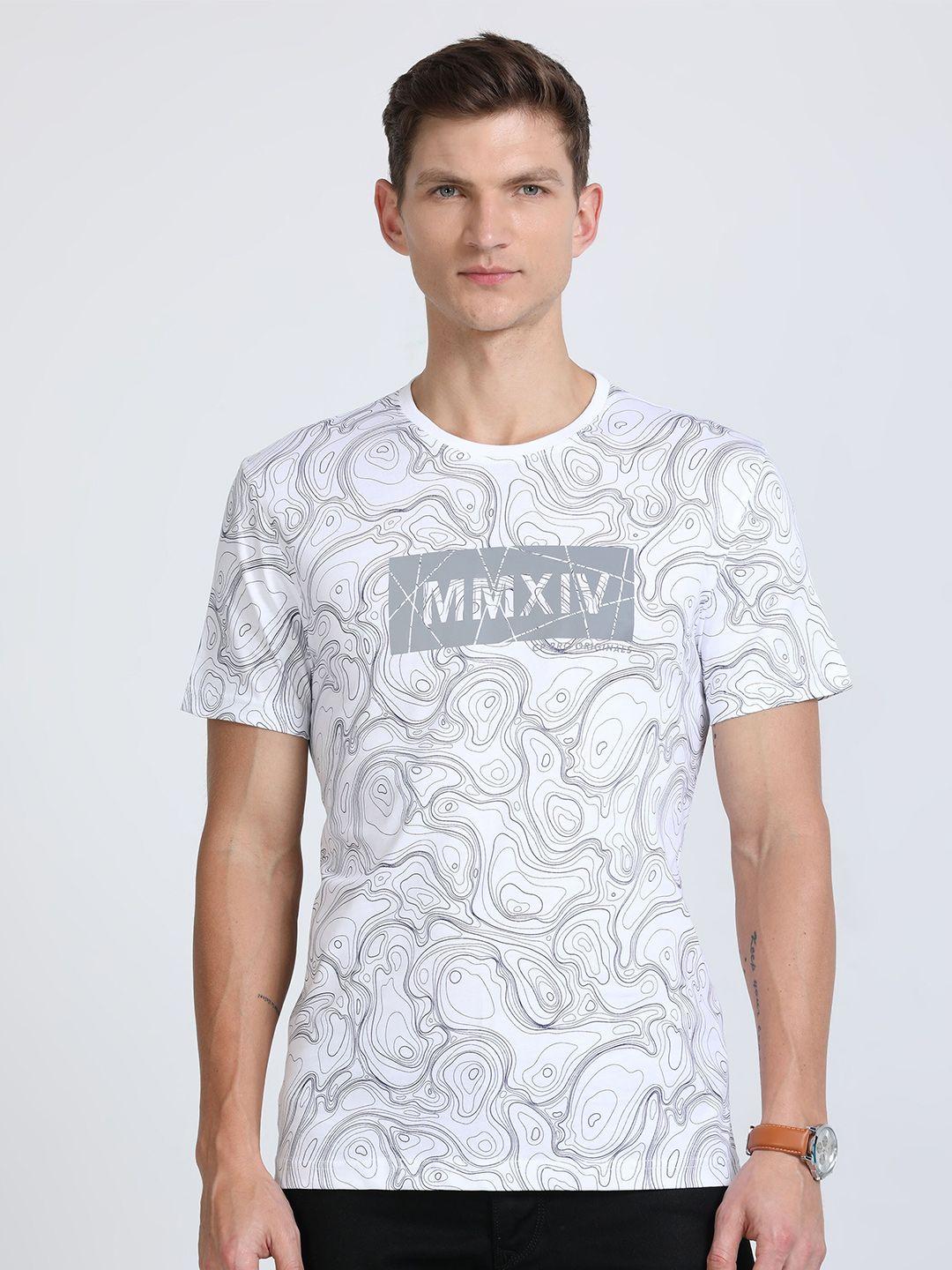 classic polo abstract printed slim fit t-shirt