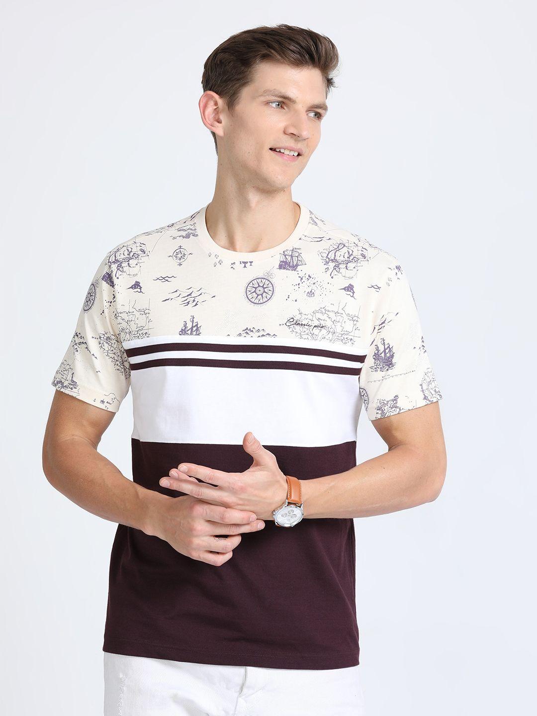 classic polo colourblocked polo collar slim fit cotton t-shirt