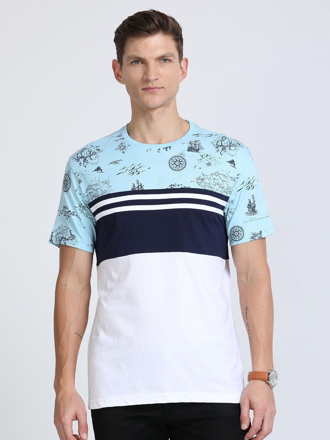classic polo colourblocked slim fit cotton t-shirt