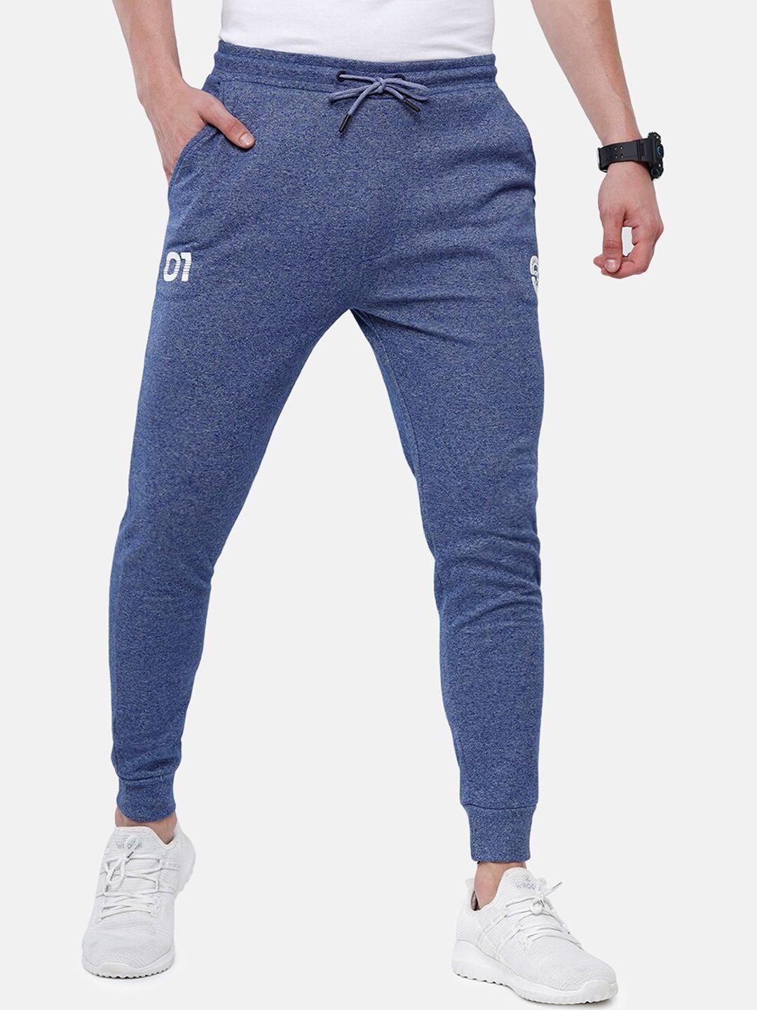 classic polo men blue solid slim-fit joggers