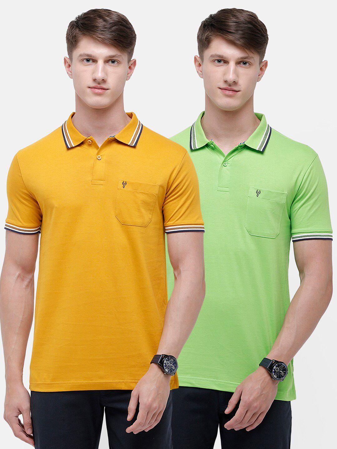classic polo men multicoloured 2 polo collar pockets slim fit t-shirt