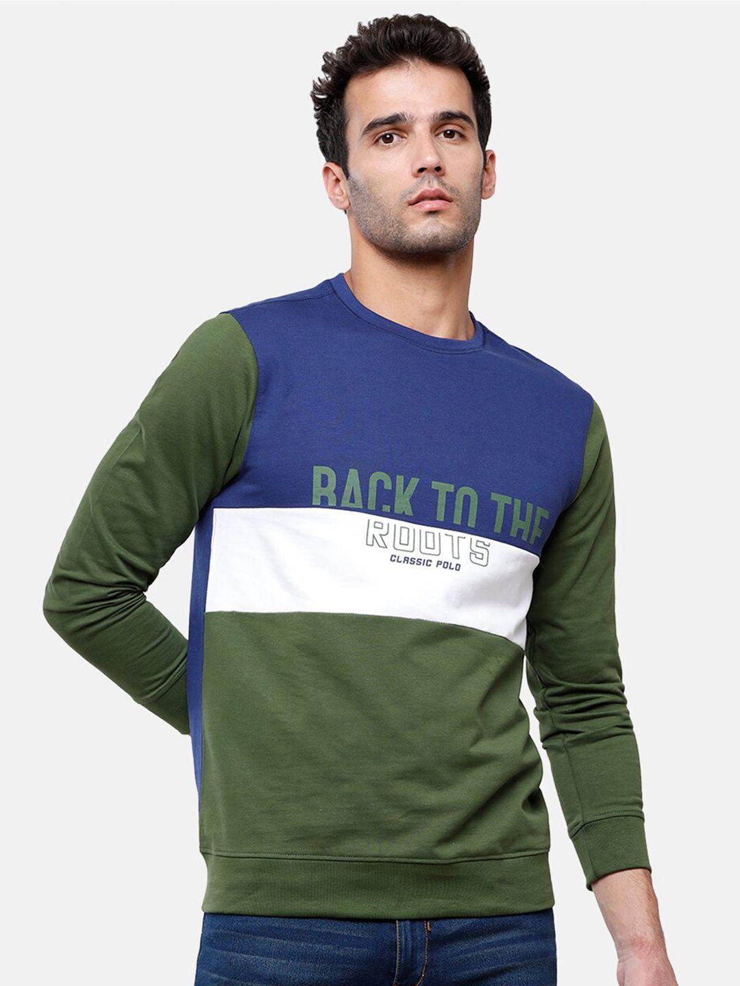 classic polo men multicoloured printed sweatshirt