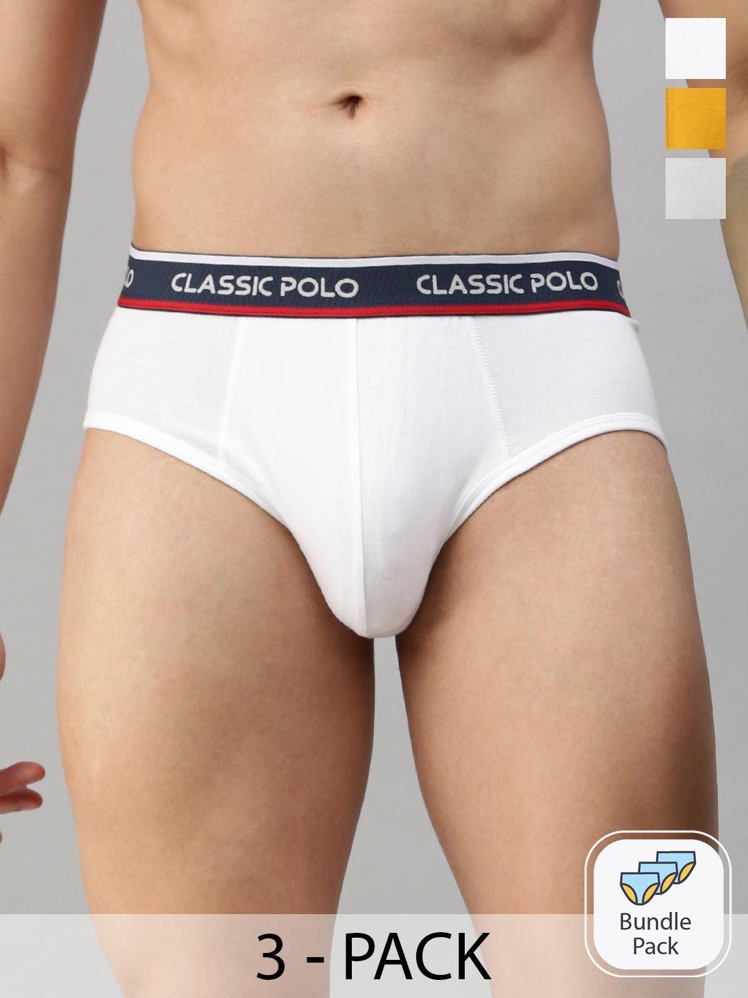 classic polo men pack of 2 anti-odour modal basic briefs