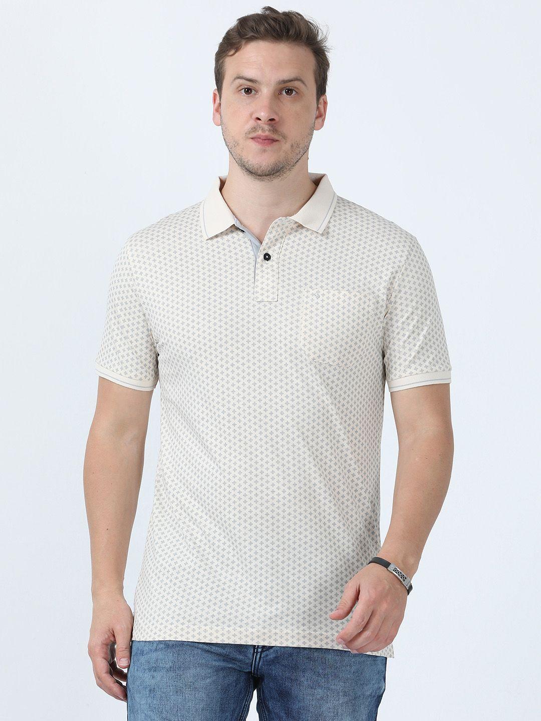 classic polo men polka dot polo collar pockets slim fit t-shirt