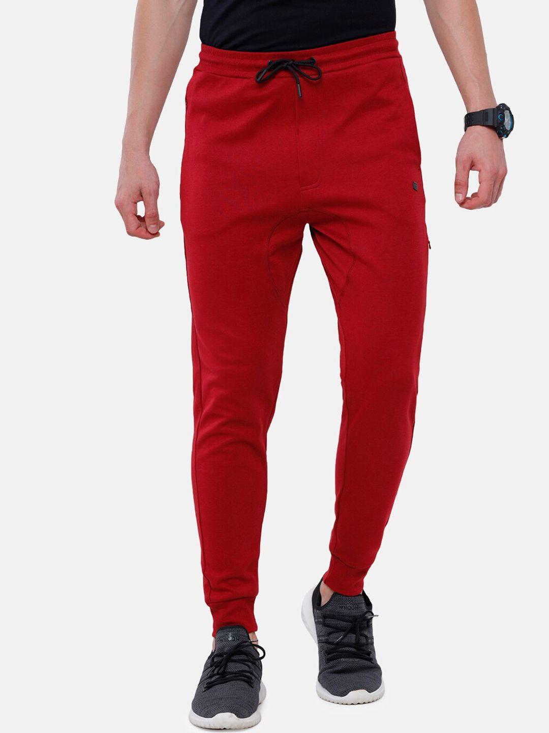 classic polo men red solid slim-fit joggers
