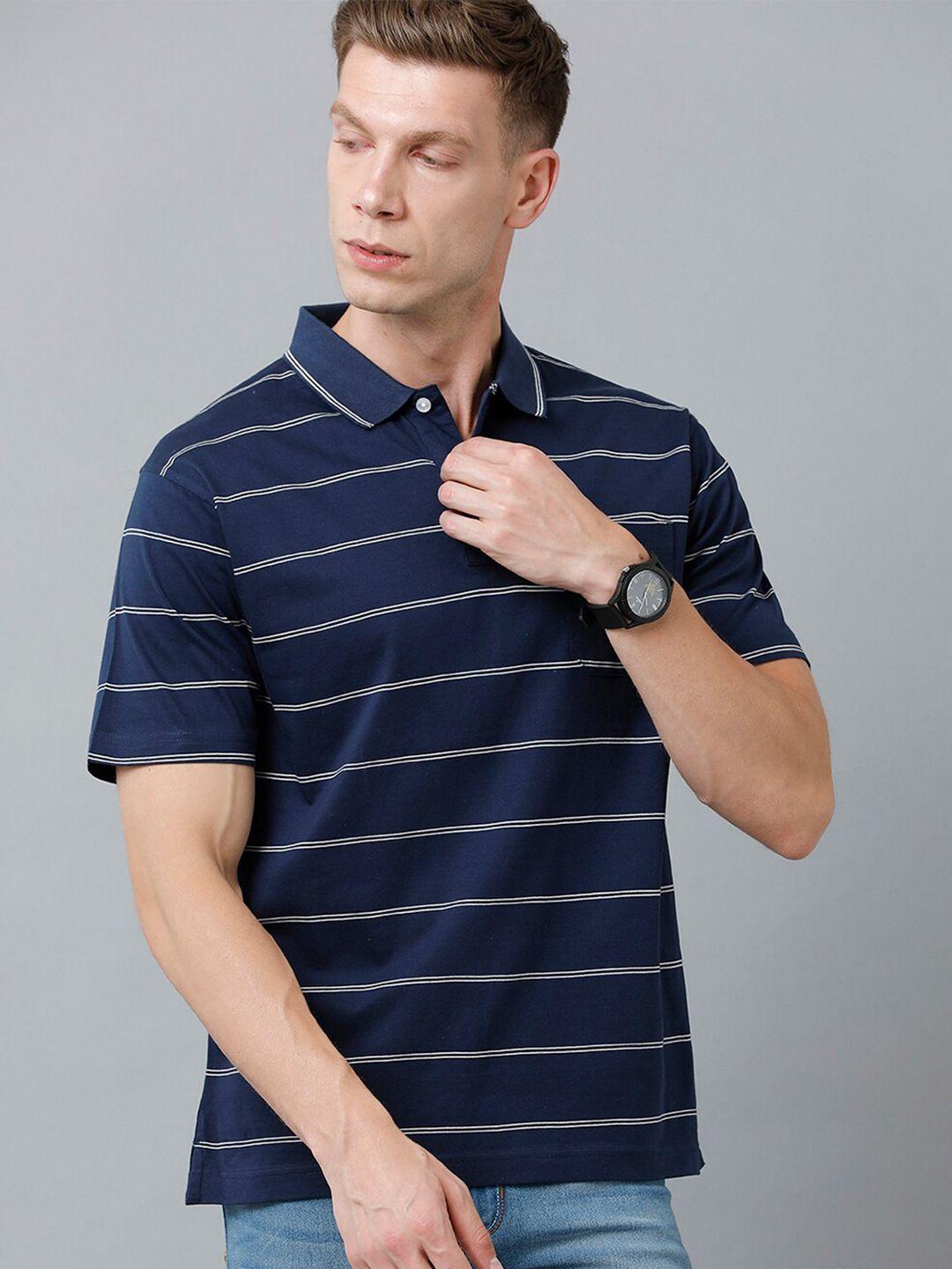 classic polo men striped polo collar cotton t-shirt