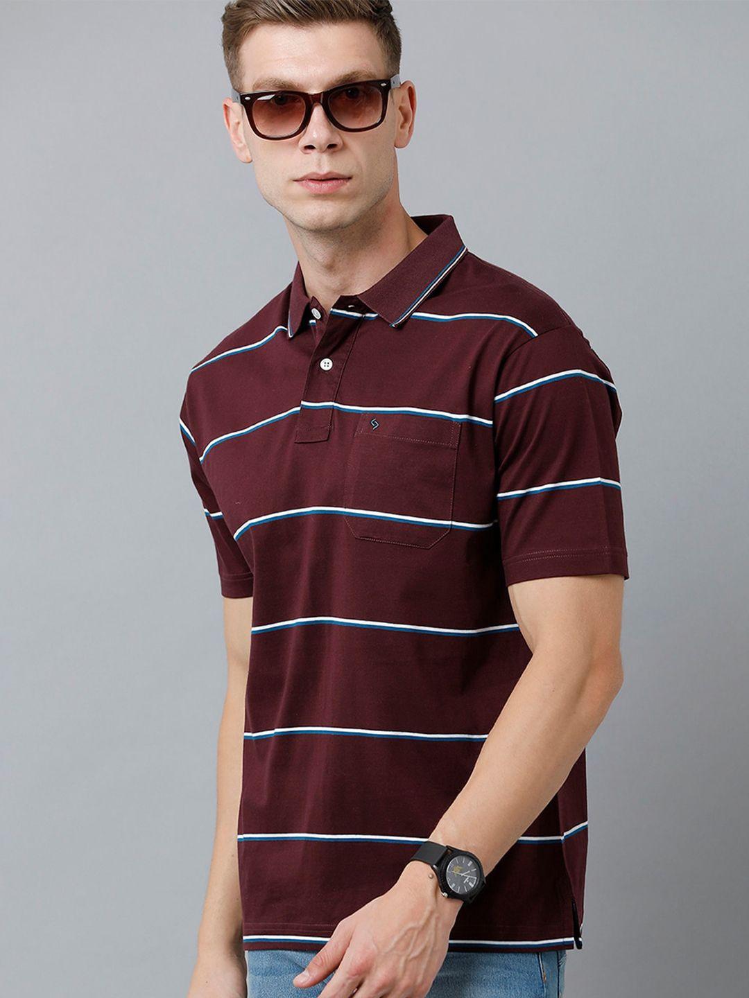 classic polo men striped polo collar cotton t-shirt