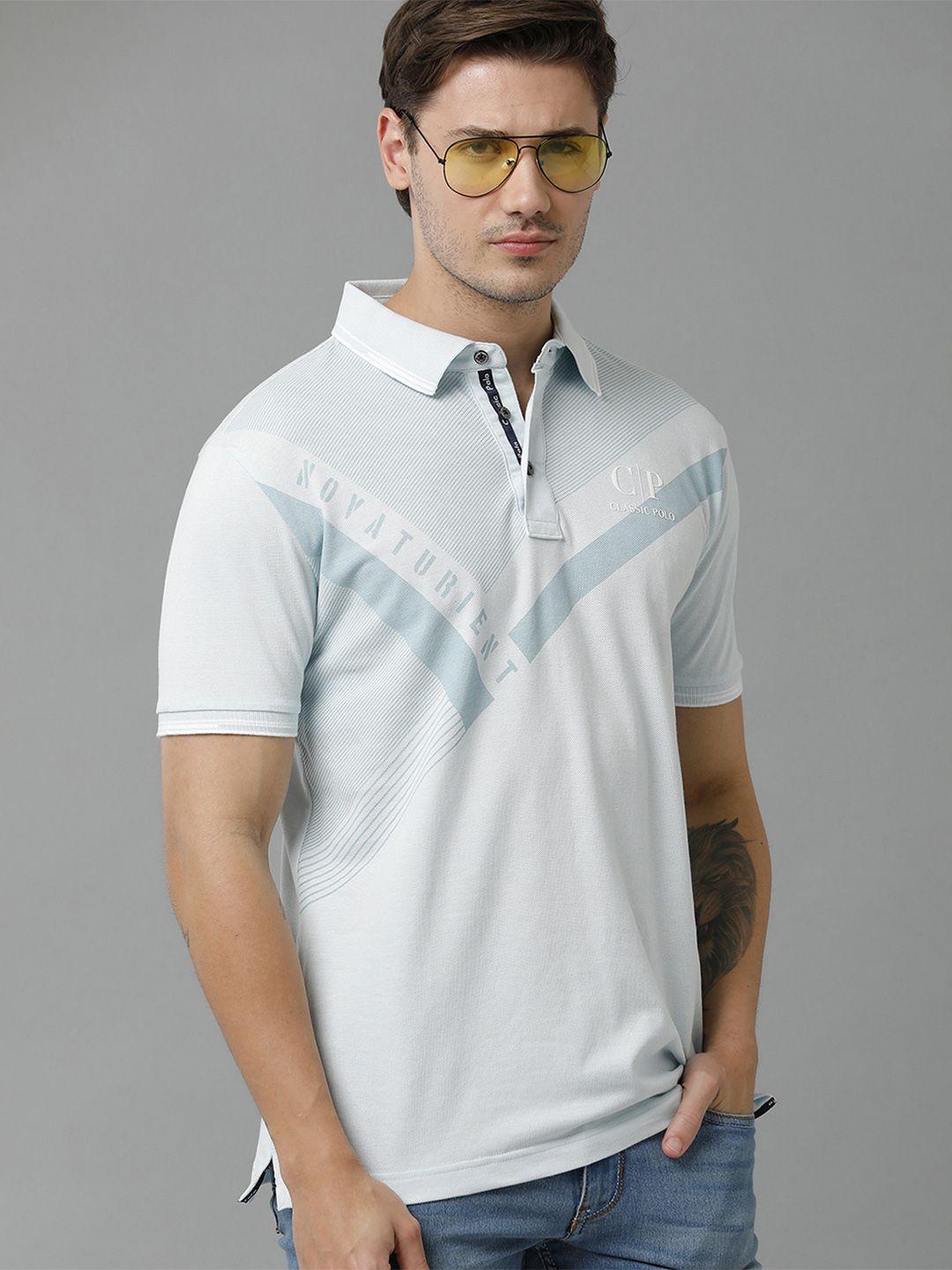 classic polo men typography print polo cotton t-shirt