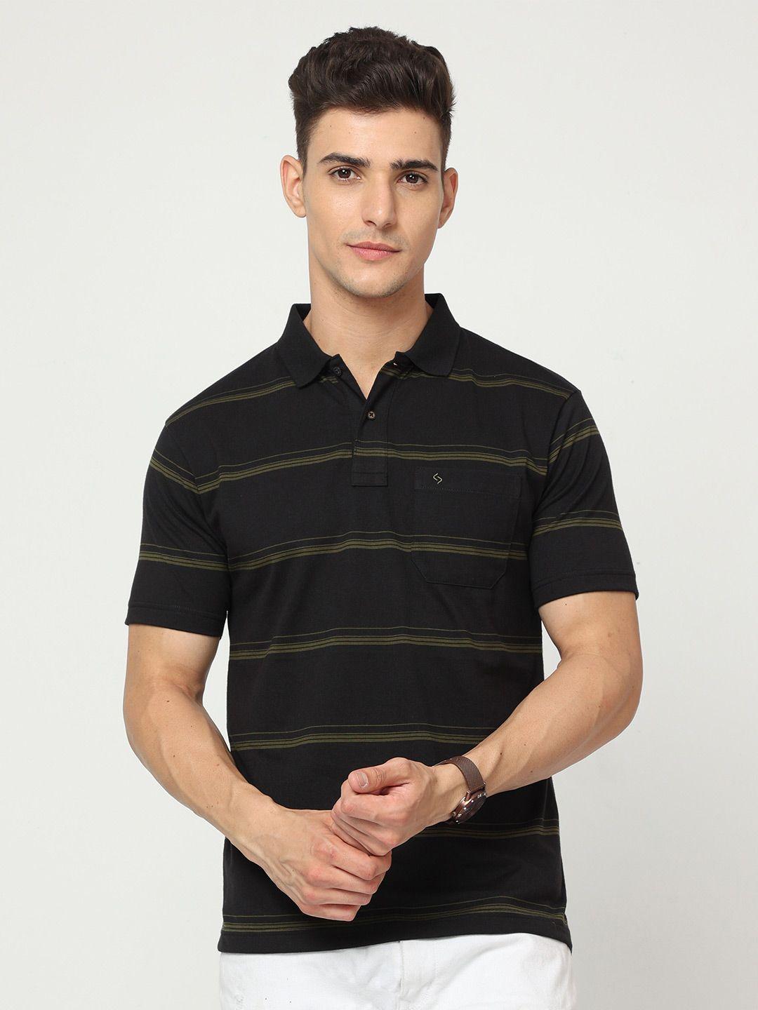 classic polo striped polo collar cotton t-shirt