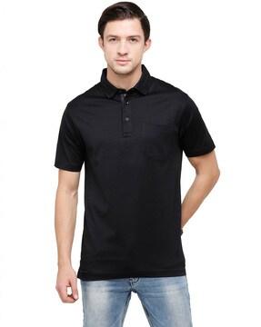 classic polo t-shirt with patch pocket