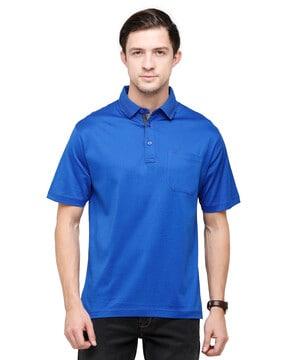 classic polo t-shirt with patch pocket