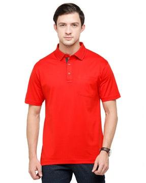 classic polo t-shirt with patch pocket